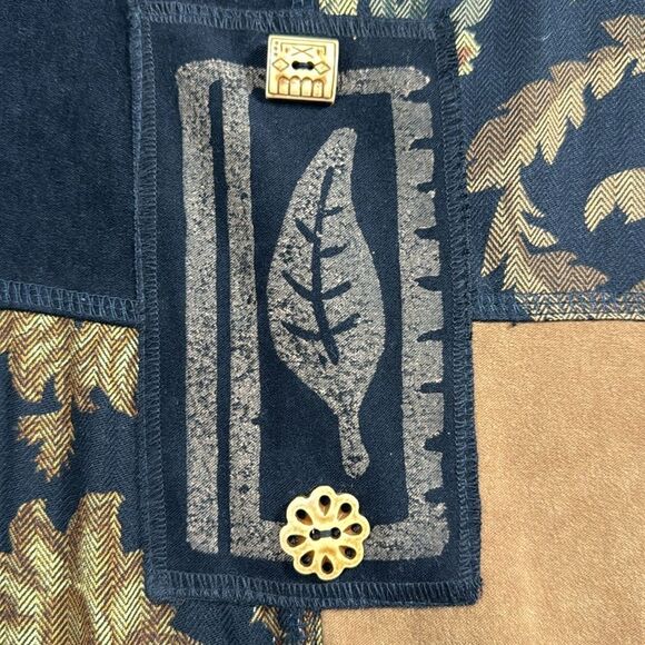 Nina Piccalino Patchwork Maxi Dress Boho Artsy Sleeveless Size 12 Cottagecore - Picture 12 of 13